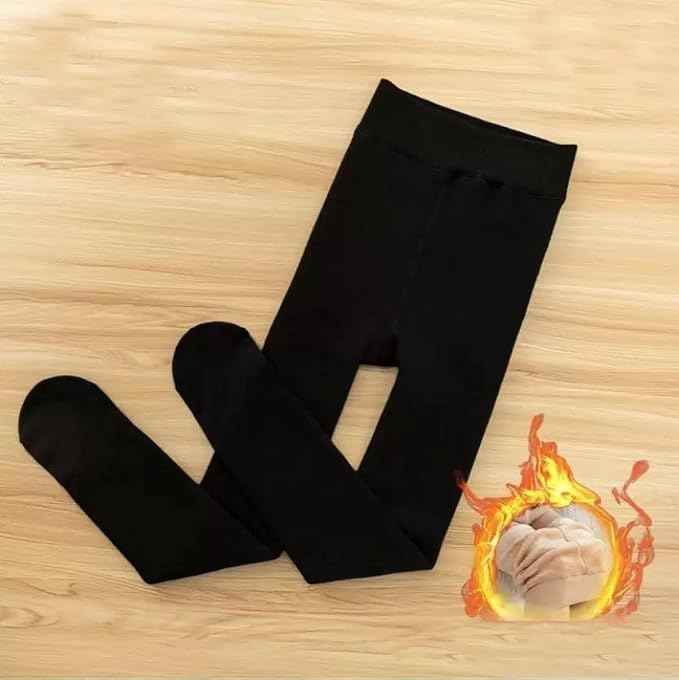 Brachy Girls Pack Of 2 Girls Thermal Tights | Fleece Lined Winter Warm Tights | Soft Stretchable Thermal Leggings for Stretch Fit Tights Pantyhose Stockings | Ideal for Ballet Dancing Everyday Activity