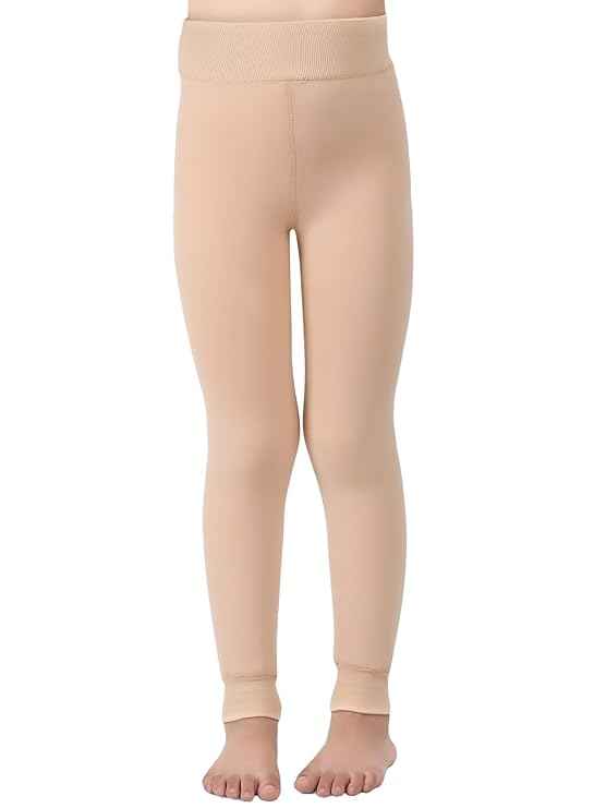 Brachy Girls Kids Skin Winter Warm Ultra Soft Fur Stretchable Thermal Tights Leggings Footless Stockings(Multicolor, 4-14 Years)