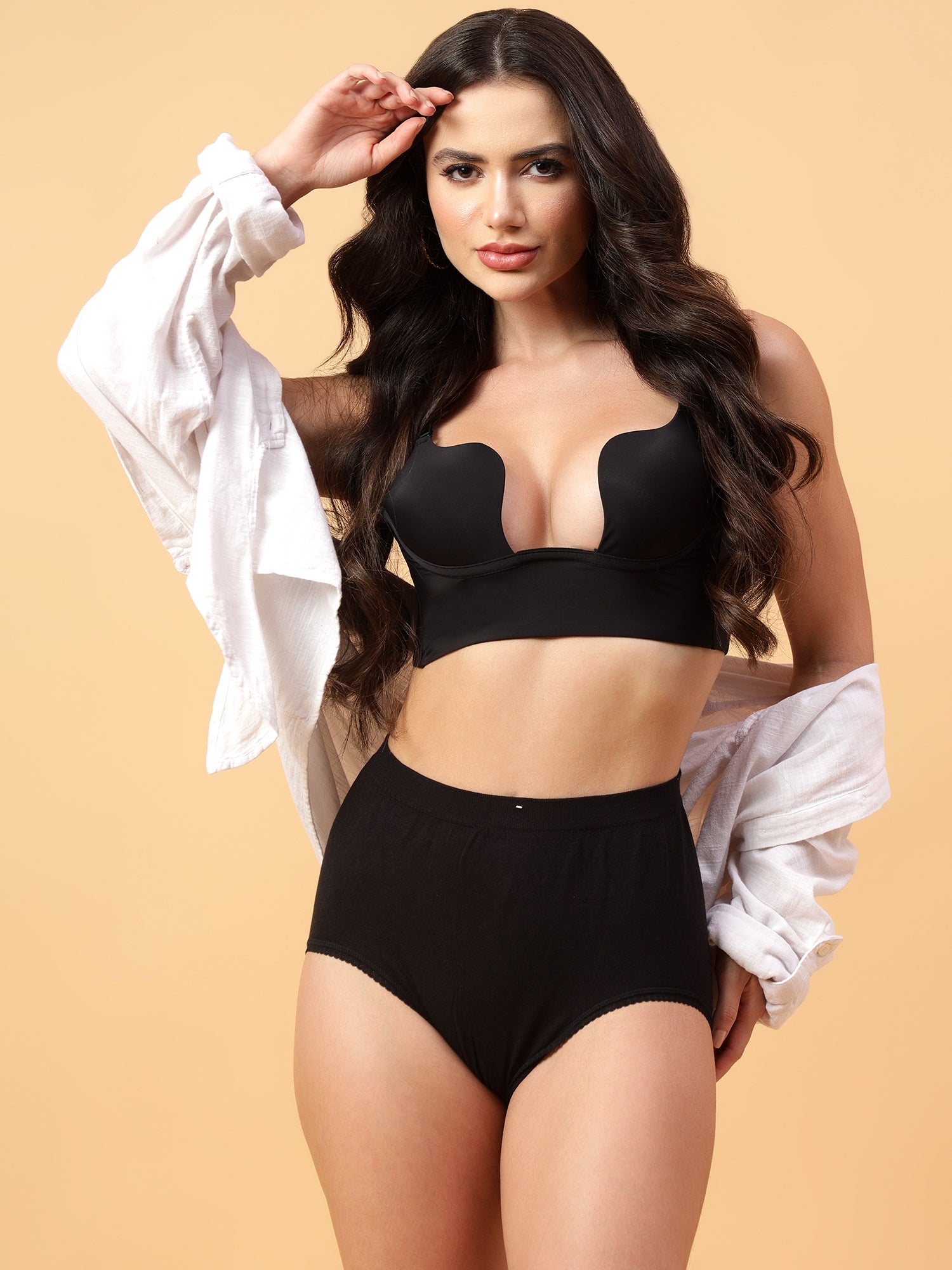 Black colour maternity panty for women