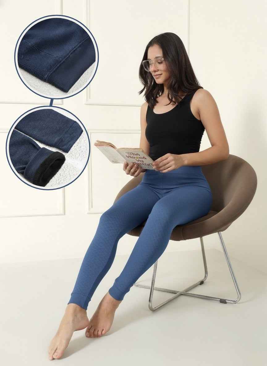 Brachy Women Warm Thermal Woolen Thick Fur Lined Comfortable Winter Thigh-High Waist Skinny Fit Full Legs Stockings