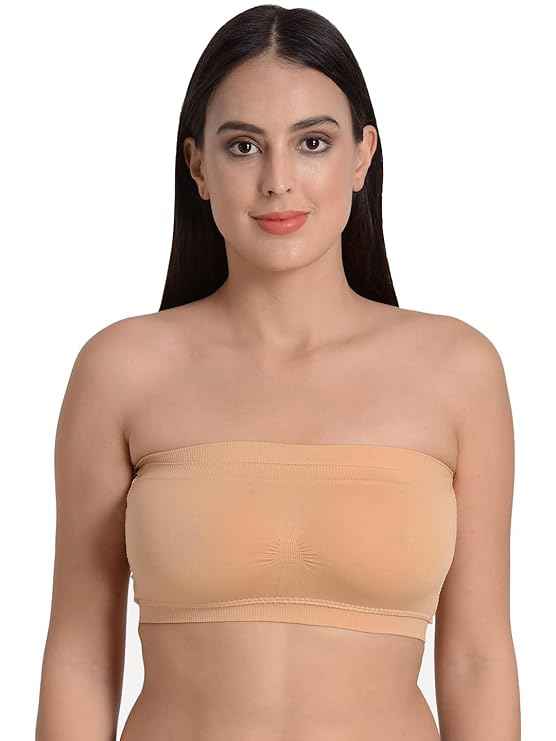 Brachy Half Coverage Lightly Padded All Day Comfort Seamless Rapid Dry Bandeau Tube Bra