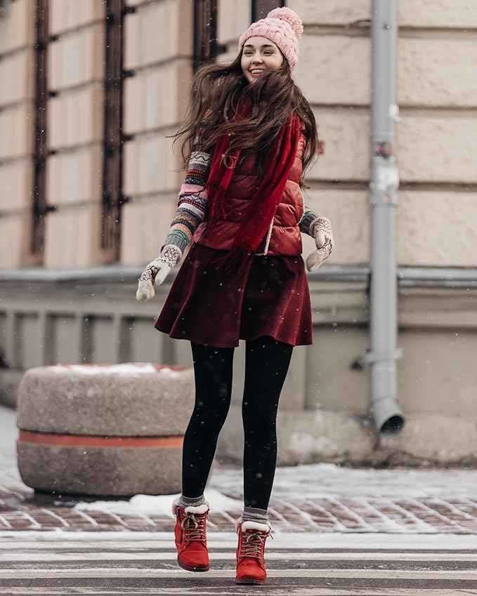 Plus Size Women Black Comfort Fleece Footed Fur Stocking Winter Wear Extra Warm, Woolen High Waisted Lined Thigh Highs