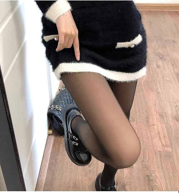 Brachy Girls Pack Of 2 Girls Thermal Tights | Fleece Lined Winter Warm Tights | Soft Stretchable Thermal Leggings for Stretch Fit Tights Pantyhose Stockings | Ideal for Ballet Dancing Everyday Activity