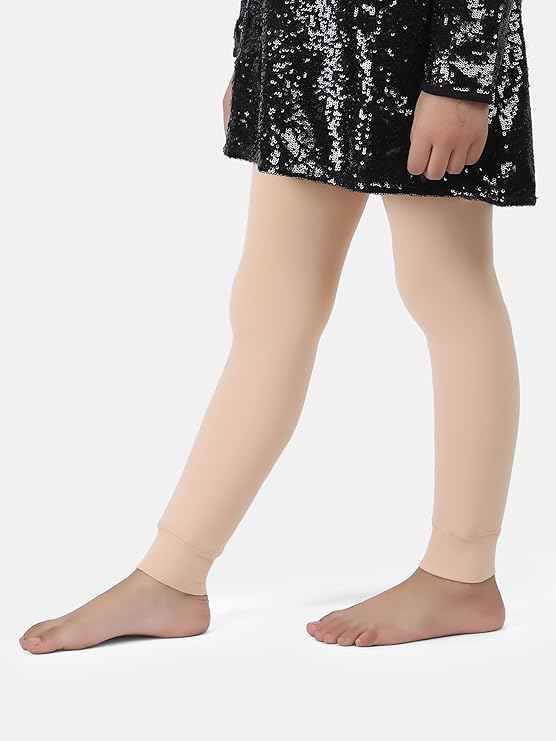 Brachy Girls Kids Winter Warm Ultra Soft Fur Stretchable Thermal Tights Leggings Footless Stockings(Multicolor, 4-14 Years)