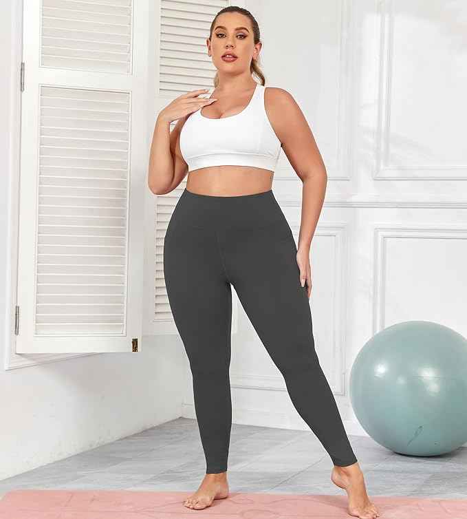 Grey Bottom Thermals Warm Winter High Waist Tummy Control Fleece Leggings for Womens