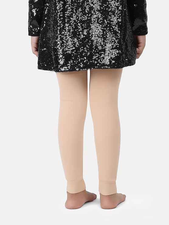 Brachy Girls Kids Winter Warm Ultra Soft Fur Stretchable Thermal Tights Leggings Footless Stockings(Multicolor, 4-14 Years)