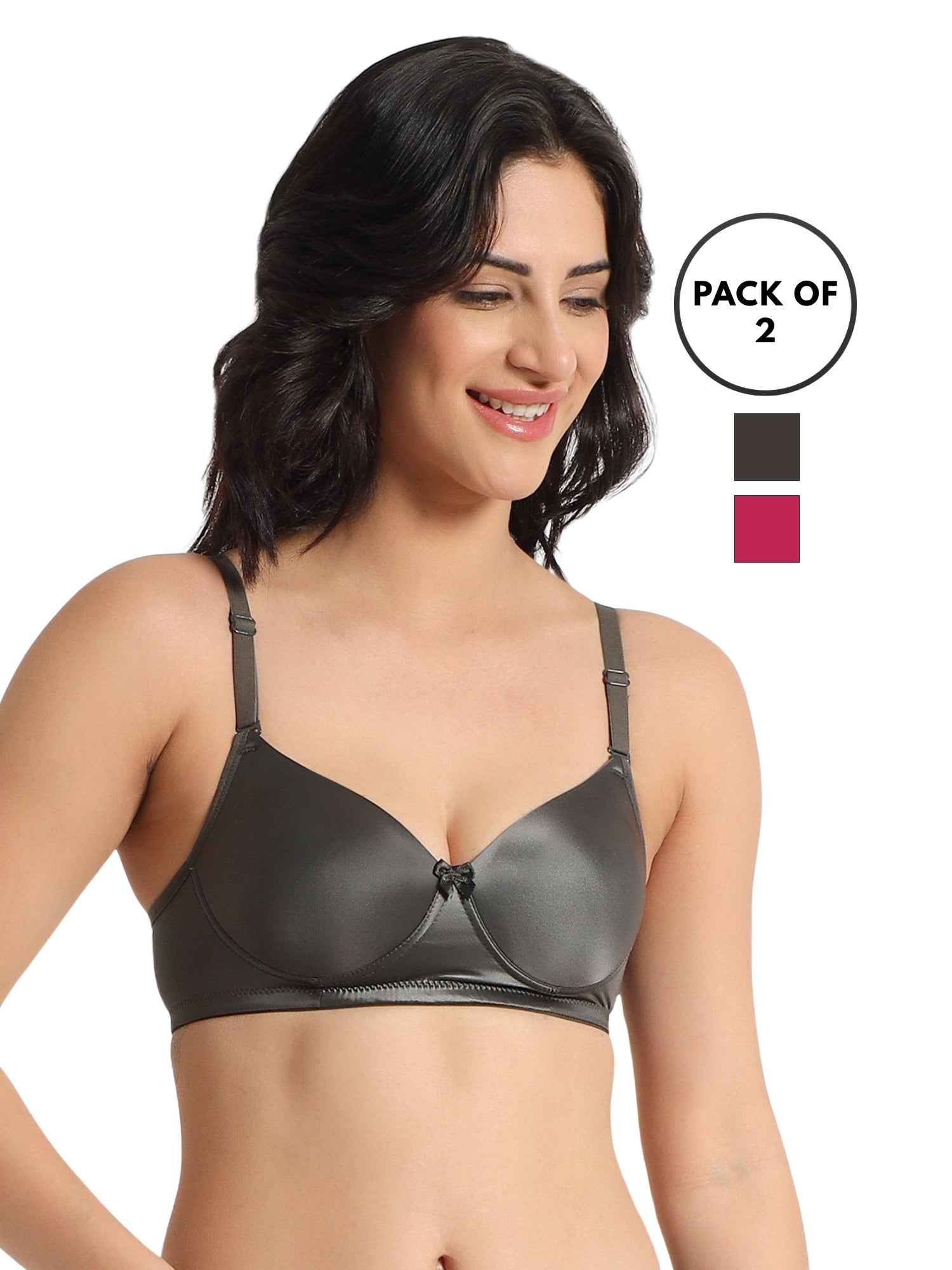 Women Plus Size Padded Comfortable High Support Big-Cup Bra