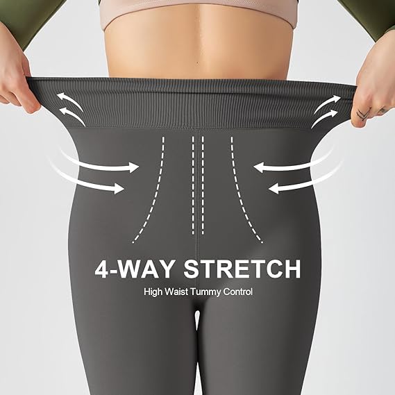 "Women Grey Solid Footed Thermal Bottom Thick Fur Thermal Tights Stockings - Brachy"