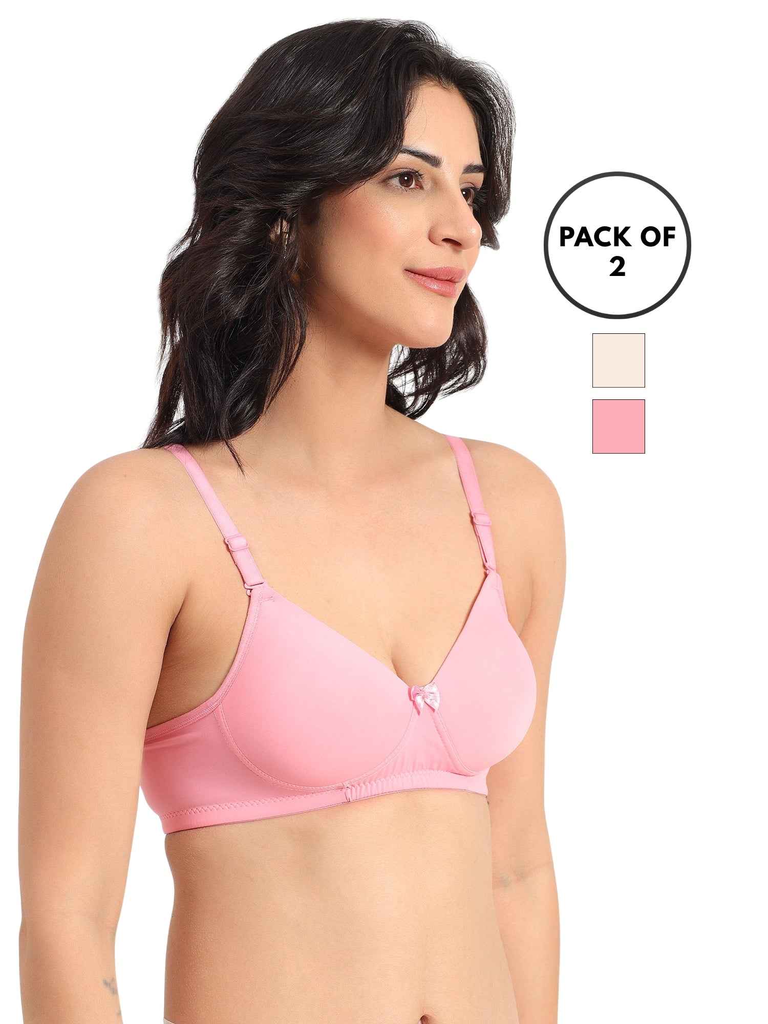 Women Plus Size Padded Comfortable High Support Big-Cup Bra