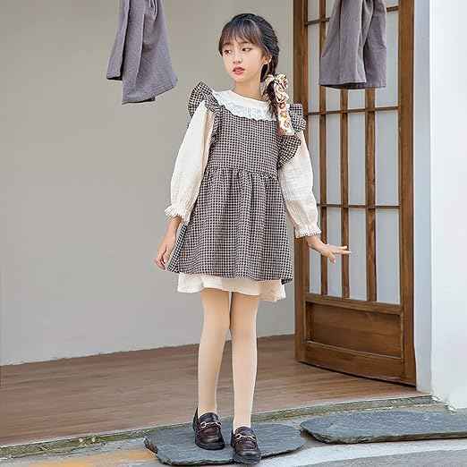 Brachy Girls Pack Of 2 Girls Thermal Tights | Fleece Lined Winter Warm Tights | Soft Stretchable Thermal Leggings for Stretch Fit Tights Pantyhose Stockings | Ideal for Ballet Dancing Everyday Activity