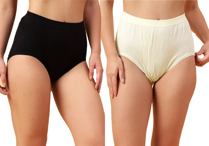 Black nude combo maternity panties for women