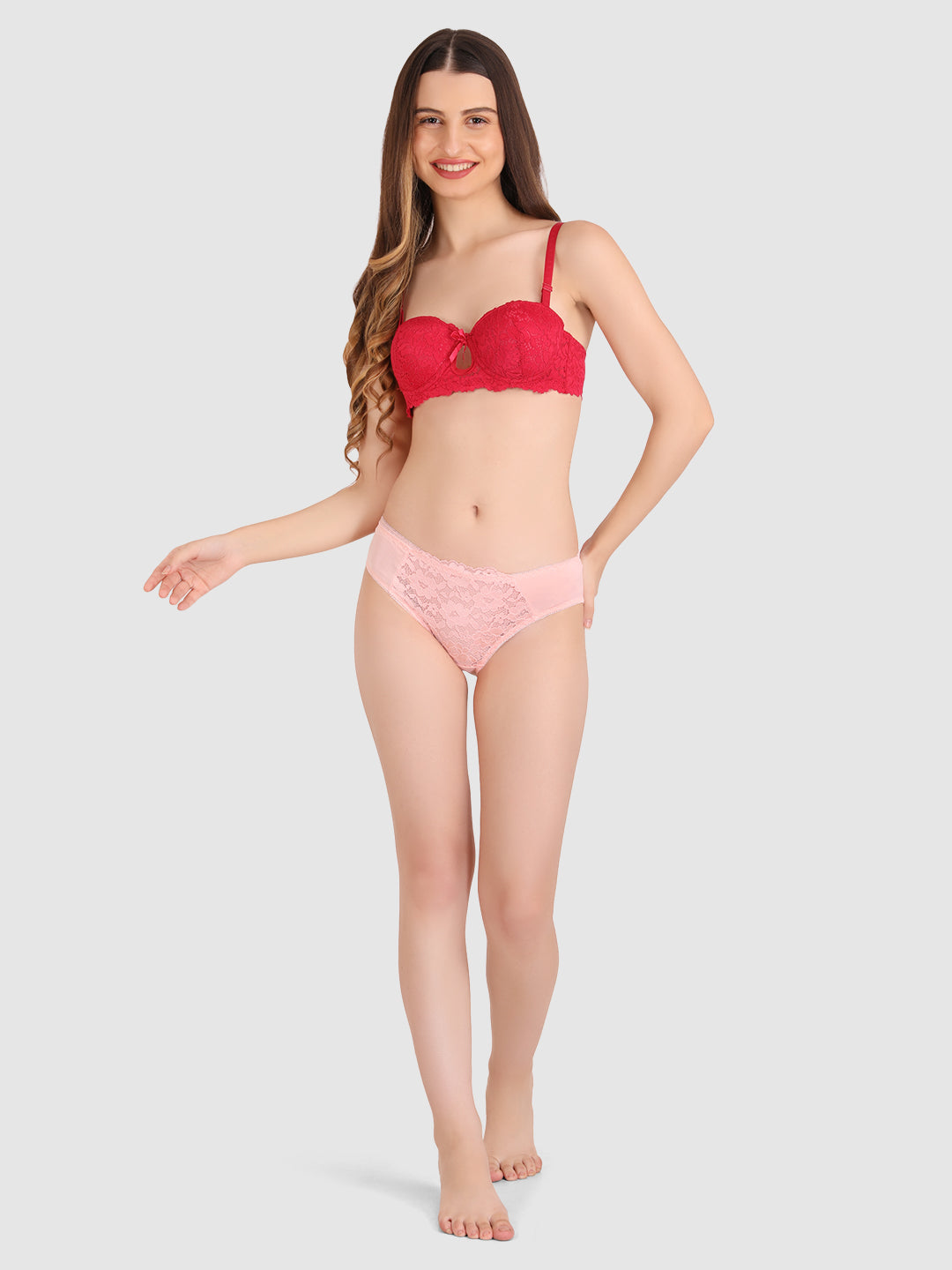 Maroon colour bra for women