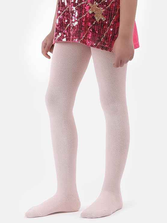 Brachy Girls Pack Of 2 Girls Thermal Tights | Fleece Lined Winter Warm Tights | Soft Stretchable Thermal Leggings for Stretch Fit Tights Pantyhose Stockings | Ideal for Ballet Dancing Everyday Activity