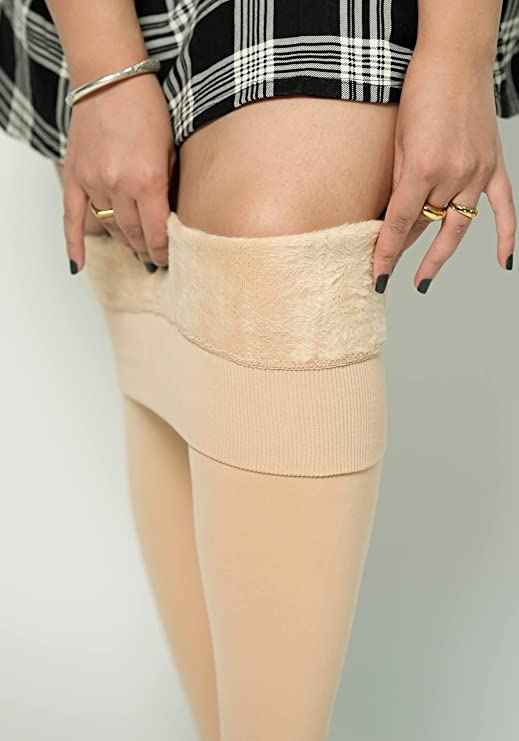 Women Skin Woolen Thermal Soft, Heavy Fleece Lined Slim Strechable Pants