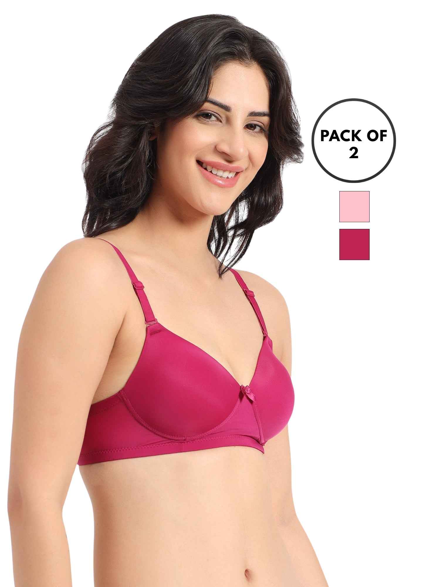 Women Plus Size Padded Comfortable High Support Big-Cup Bra