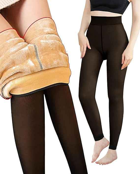 Brachy Girls Kids Fleece Lined Dual-Tone Leggings | Stretchable Pantyhose Thermal Tights Leggings Footless Stockings(Multicolor, 4-14 Years)