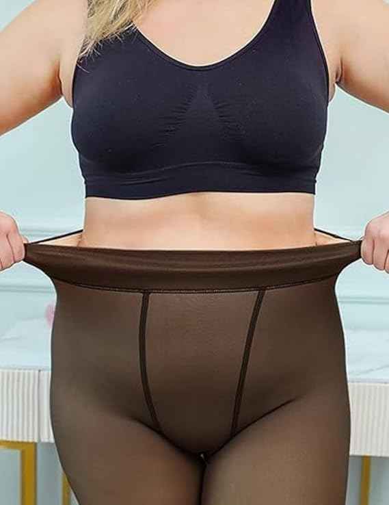 Brachy Girls Kids Fleece Lined Dual-Tone Leggings | Stretchable Pantyhose Thermal Tights Leggings Footless Stockings(Multicolor, 4-14 Years)