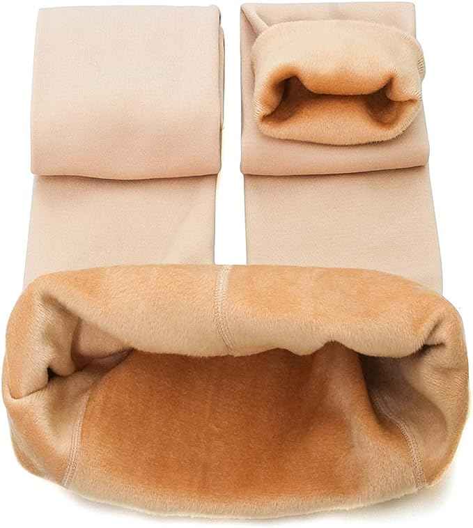 Brachy Girls Kids Skin Winter Warm Ultra Soft Fur Stretchable Tights for Girls | Thermal Fur Stockings