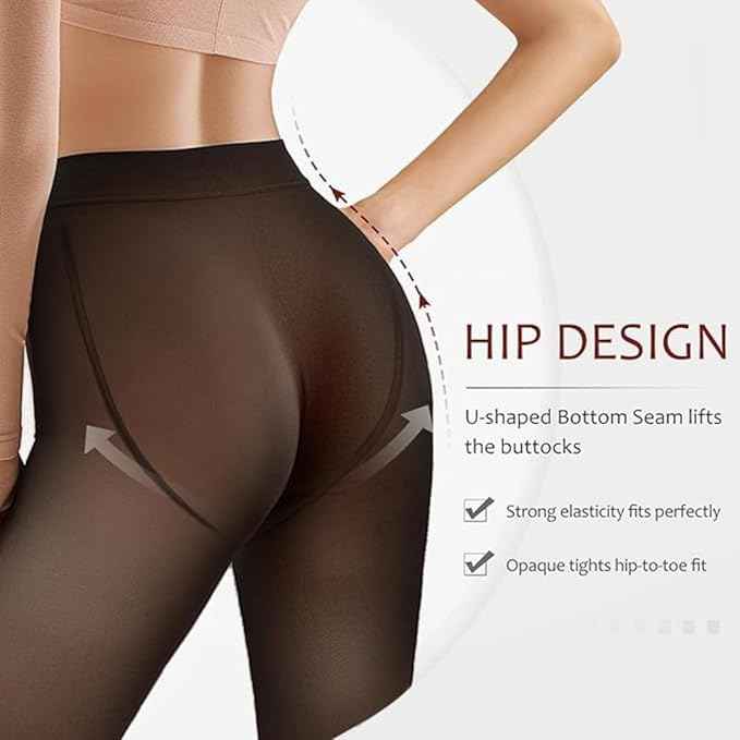 Brachy Girls Pack Of 2 Girls Thermal Tights | Fleece Lined Winter Warm Tights | Soft Stretchable Thermal Leggings for Stretch Fit Tights Pantyhose Stockings | Ideal for Ballet Dancing Everyday Activity