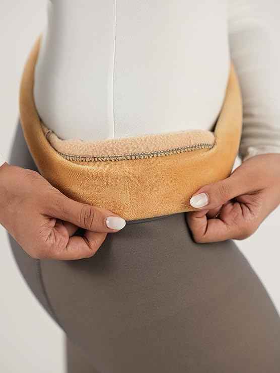 Winter Warm Thermal Fleece Lined Dual-Tone Women Velvet Touch Stocking Tights Pants