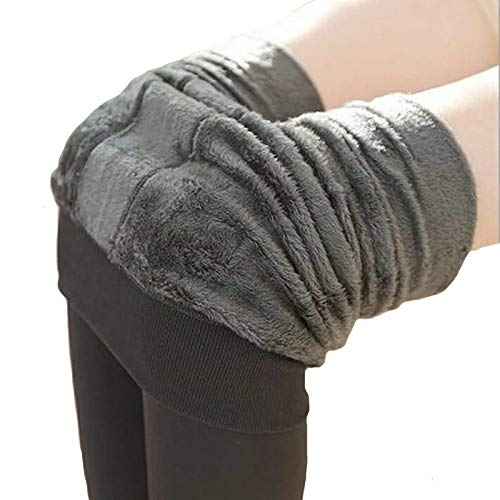 Brachy Girls Kids Grey Winter Warm Ultra Soft Fur Stretchable Tights for Girls | Thermal Fur Stockings