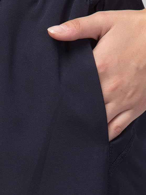 Brachy Sports Shorts for Women Running Gym Workout – Dry Fit Quick Dry Double Layer Inner Compression with Pockets | Breathable Lightweight Athletic Wear Above Knee