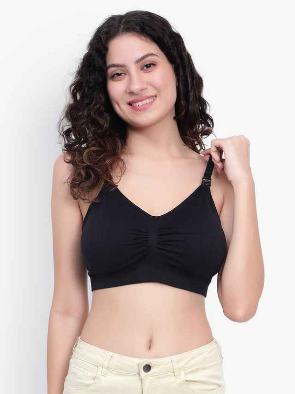 Full Coverage Removable Padding Non-Wired Maternity Bra - All Day Comfort