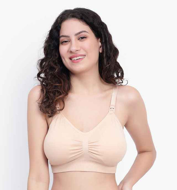 Full Coverage Removable Padding Non-Wired Maternity Bra - All Day Comfort