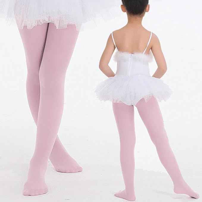 Brachy Girls Pack Of 2 Girls Thermal Tights | Fleece Lined Winter Warm Tights | Soft Stretchable Thermal Leggings for Stretch Fit Tights Pantyhose Stockings | Ideal for Ballet Dancing Everyday Activity