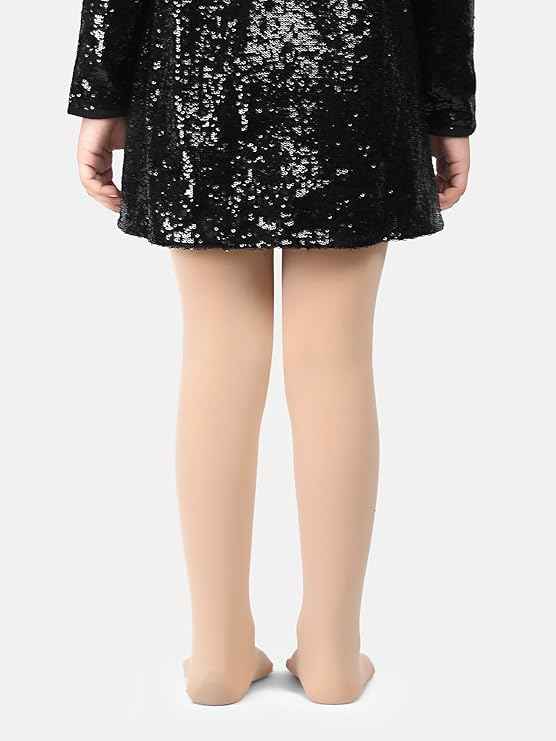 Brachy Girls Kids Skin Winter Warm Ultra Soft Fur Stretchable Tights for Girls | Thermal Fur Stockings